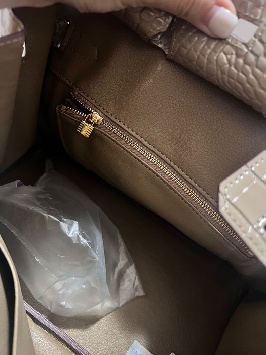 Бежова чанта hermes