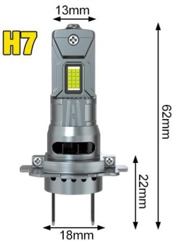 Becuri LED H7 Canbus  12V  30000LM set 2buc