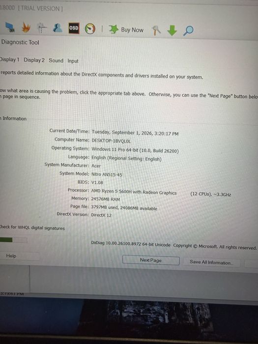 Laptop gaming Acer Nitro 5 AN515-45 Ryzen 5 RTX 3060 24GB RAM 1TB SSD 144Hz FHD