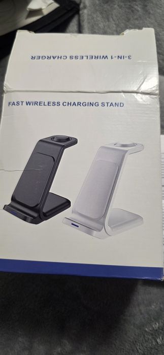 Încărcător wireless dublu ceas+telefon
