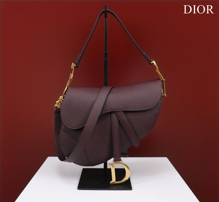 Geanta Chriastian Dior Saddle burgungy, tip Premium