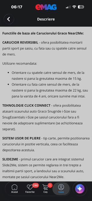 Carucior reversibil Graco Near2Me