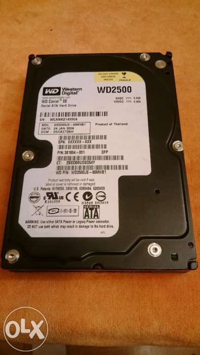 Hard Disk WD Western Digital 250GB - HDD  WD2500 - lot 8 buc