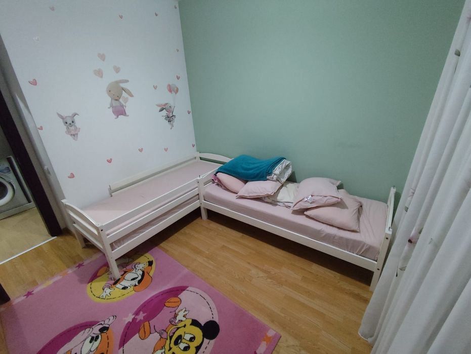 Pat supraetajat, de  lemn  masiv + saltele!