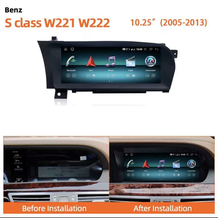 Навигация MERCEDES BENZ W221 , NTG 3.5 ,Android 14