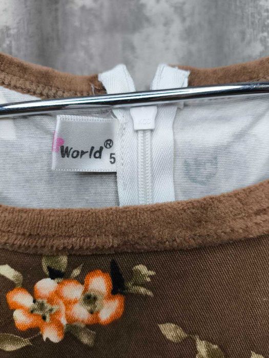 Нарядное теплое платье-сарафан для девочки 4–6 лет, длина 56-48 см