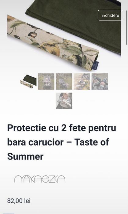 Protectie cu 2 fete pentru bara carucior – Taste of Summer