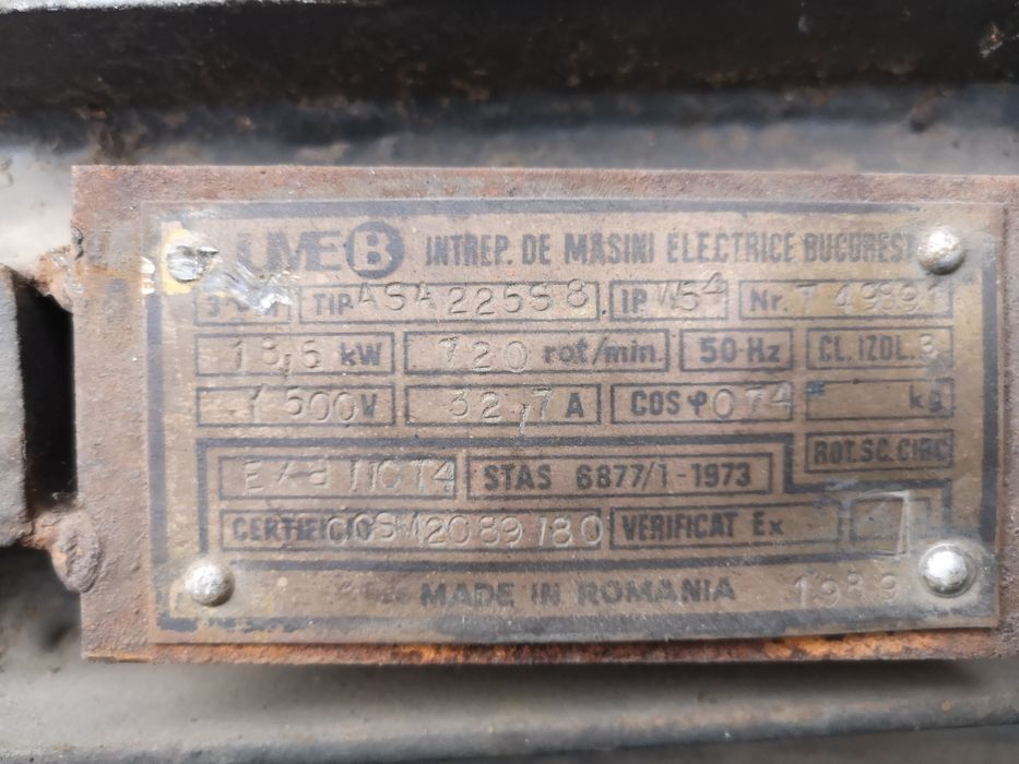 Motor electric trifazat AntiEx 18.5kW, 730rpm, 220/380V