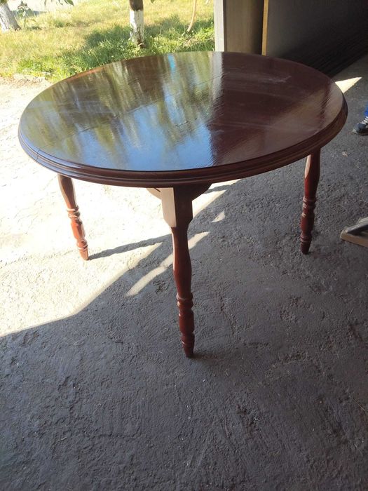Masa fixa rotunda lemn masiv diametru 1100 mm