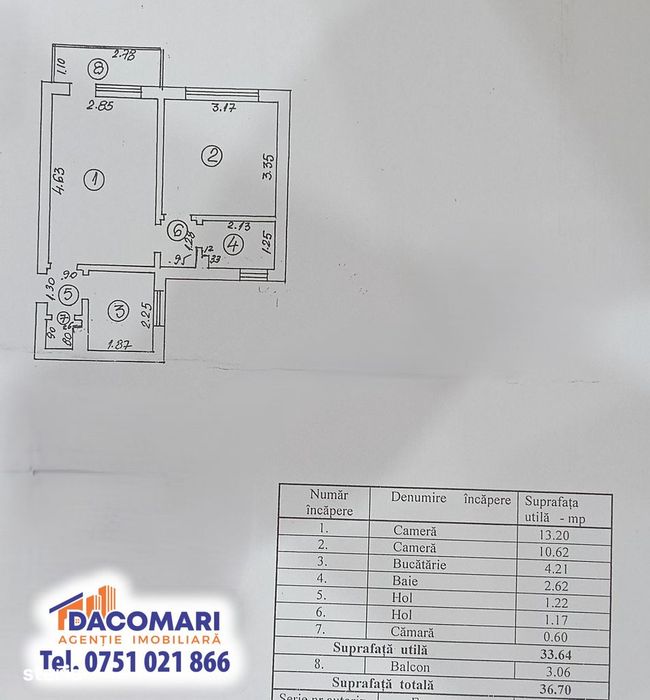 Apartament 2 camere, Micro 19 – T-uri | Etaj 1 | Comision 0%