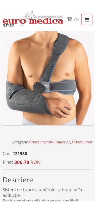 Orteza mana,  umăr, brat