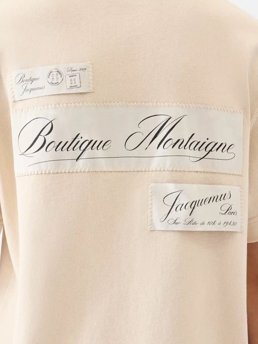 Мъжка тениска T-shirt Montaigne patch beige Jacquemus