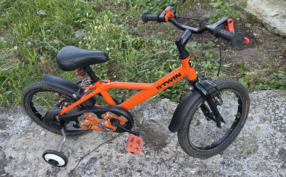 Bicicleta Btwin 16 inch 500 Robot cu roti ajutatoare