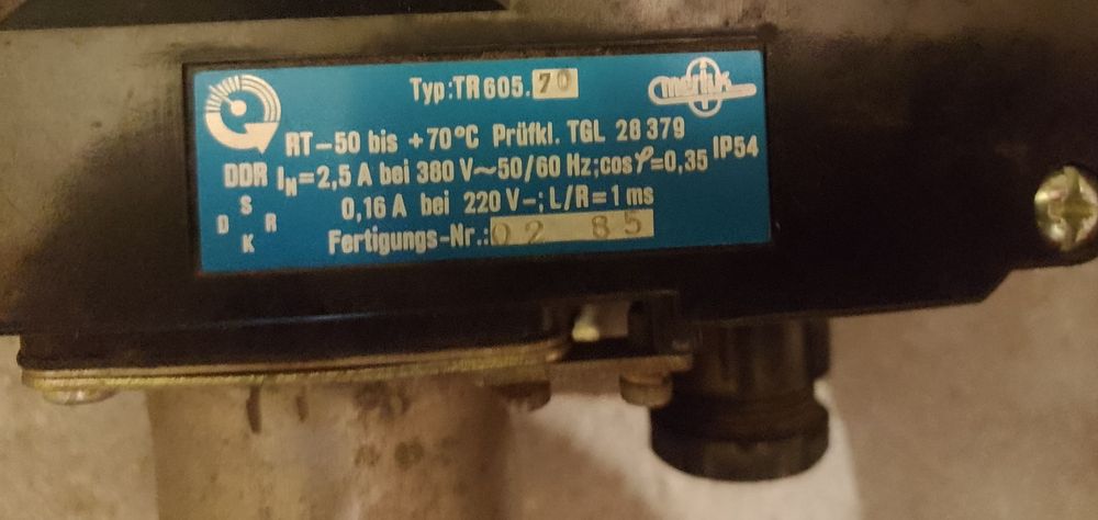 Термостат производство ГДР