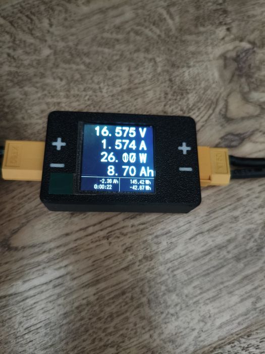 Wattmetru, analizor putere DC, 8-150v, 25A, interfata XT60
