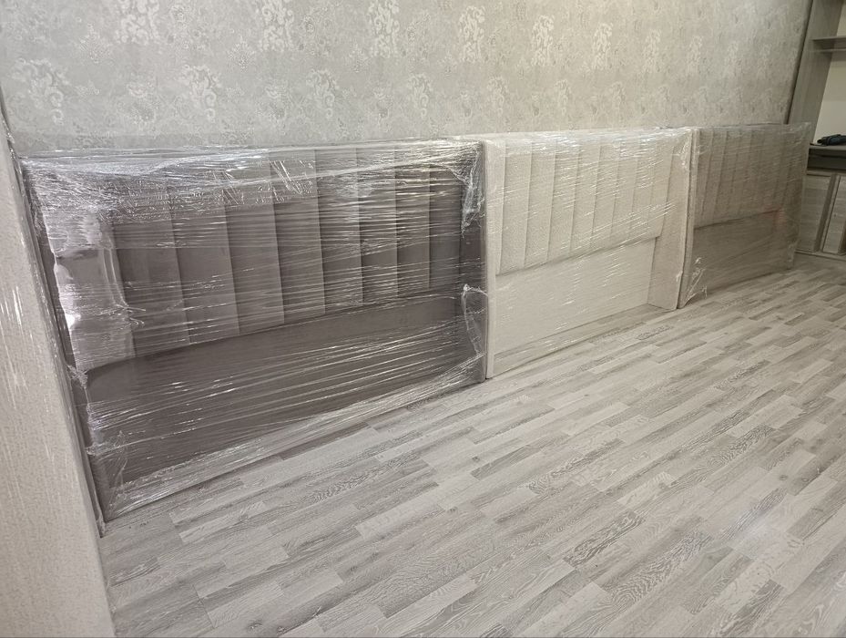 Кровать с мягким изголовьем и бортами из лмдф