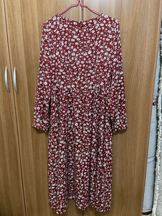 Платье бордовое с корсетом