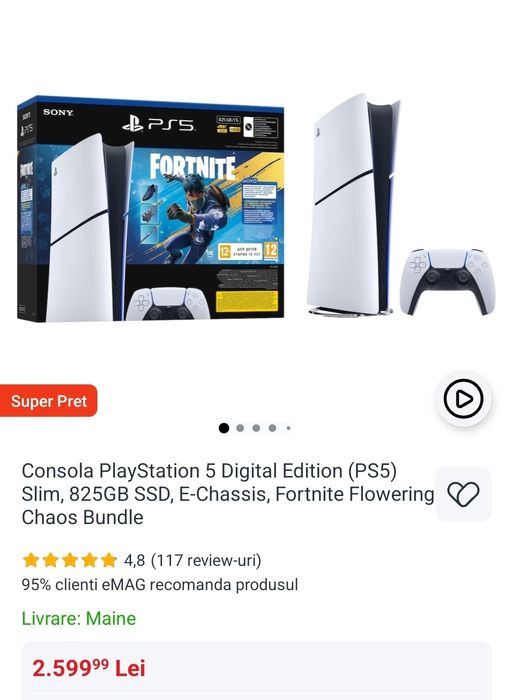 Nou ! Consola PlayStation 5 Digital Edition plus Controler !