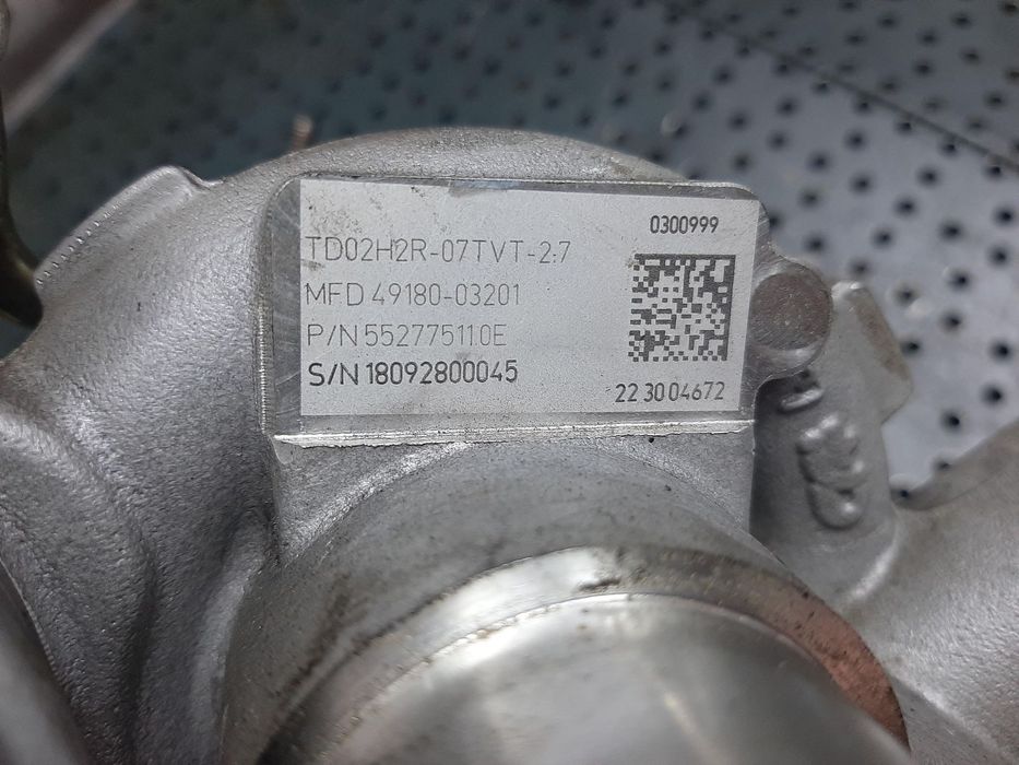 turbina 0.9 b 312a2000 fiat 500 panda 500l   49180-03201