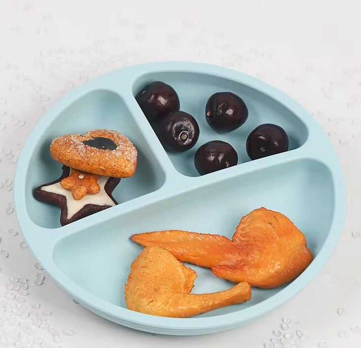 Set de diversificare copii de la +6 luni, din silicon, roz