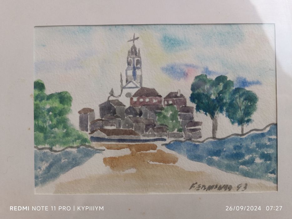 3 три малки картини от акварелни бои!