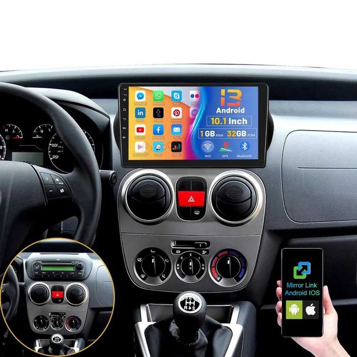 Мултимедия Android за Citroen Stepwgn Nemo Peugeot Bipper Fiat Fiorino