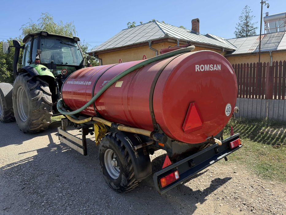 Vand cisterna /remorca agricola Romsan an fabricatie 2013 capacitate aproximativ 5.000 litri 5 tone
