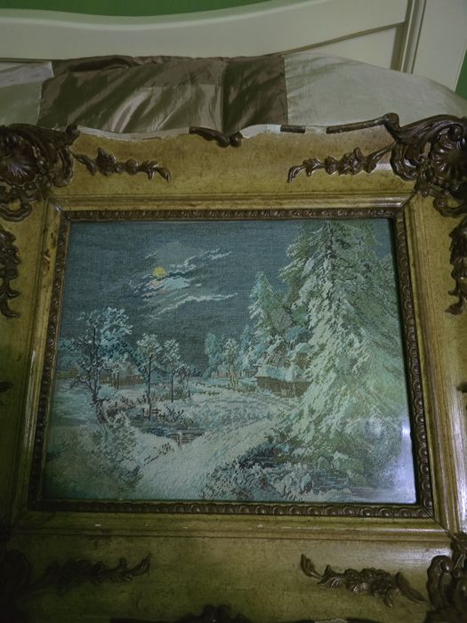 Goblen cusut manual ,, Noapte de iarnă "