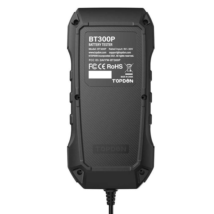 TOPDON BT300P – Професионален тестер за акумулатори 12V с принтер
