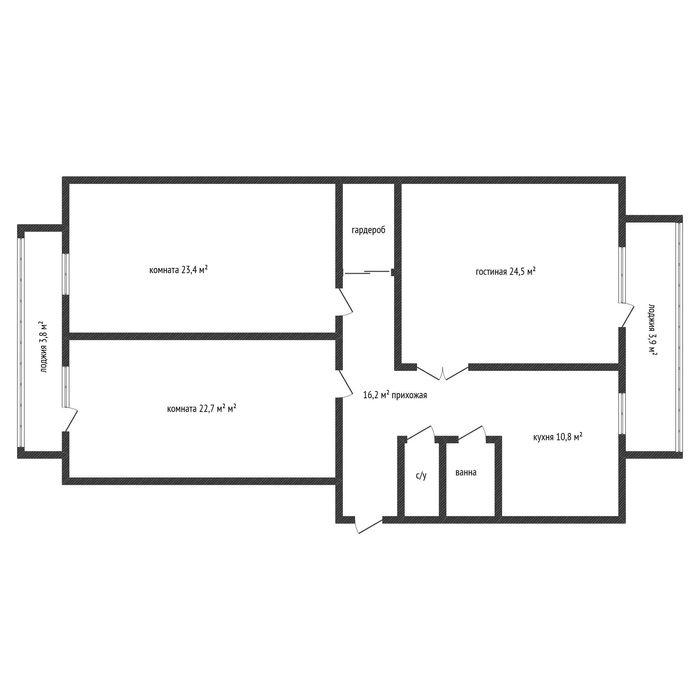 3-ком.квартира, в 8 мкр.!