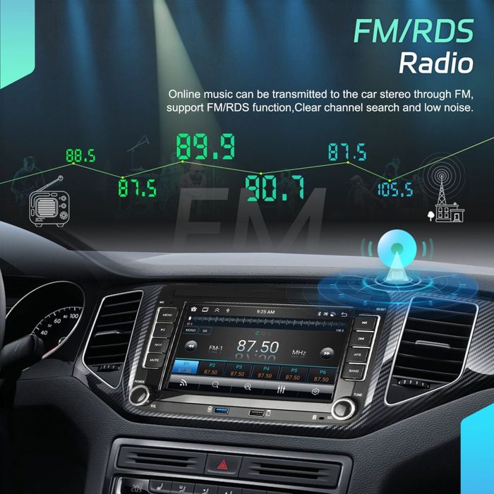 Navigatie Android VW Golf Passat Octavia 4GB RAM, 64GB ROM, Octa Core