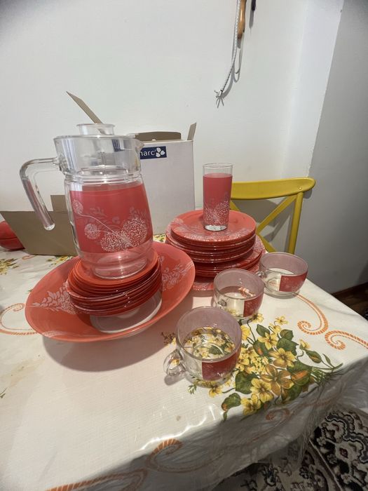 набор посуды Luminarc Piume Pink (38 предметов)