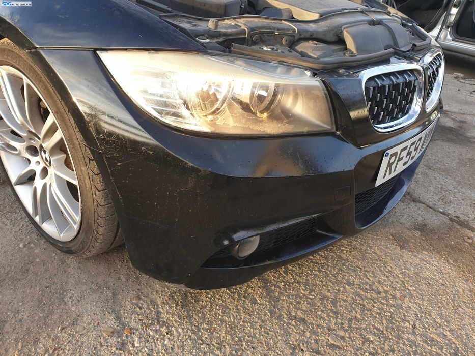 Bara Spoiler Fata Pachet M cu Imperfectiuni BMW Seria 3 E90 E91 LCI FL Facelift 2007 - 2011 Culoare 475 Black Sapphire Metallic [K1182]