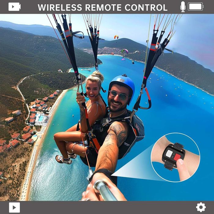 4K 30MP водоустойчива екшън камера с  WiFi дистанционно управление