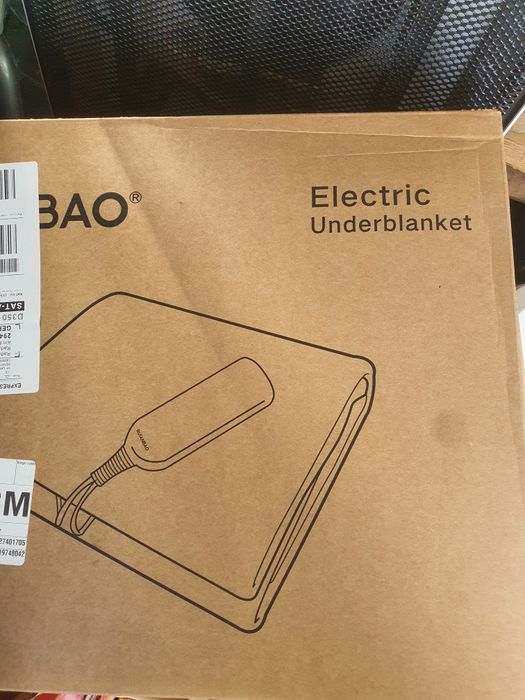 Pătură electrică DUBLĂ Ruianbao 140x160cm – NOUĂ în cutie, import Germania