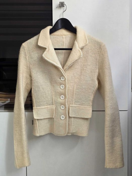 Jachetă tip sacou din lână fiartă