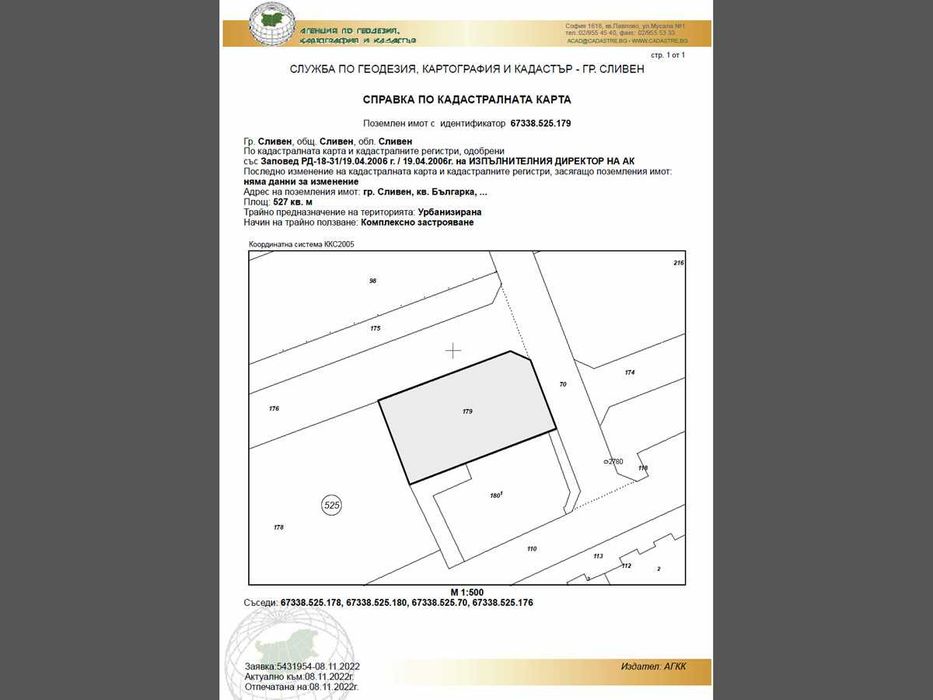 Парцел за продажба в кв. Българка от собственик - РЗП 840 кв.м.