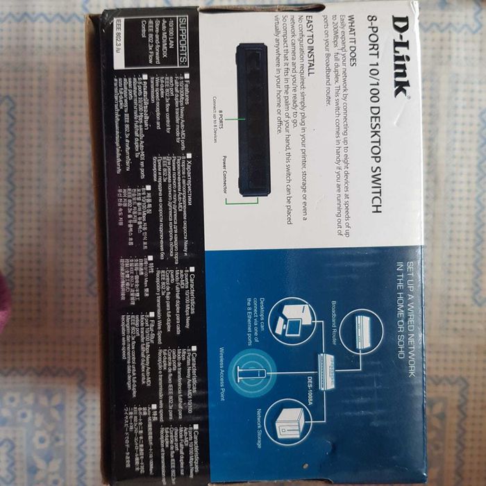 Сетевой коммутатор 8 портов, Des - 1008 A