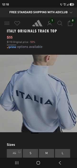 Trening Adidas Originals Italia, mar XL, nou