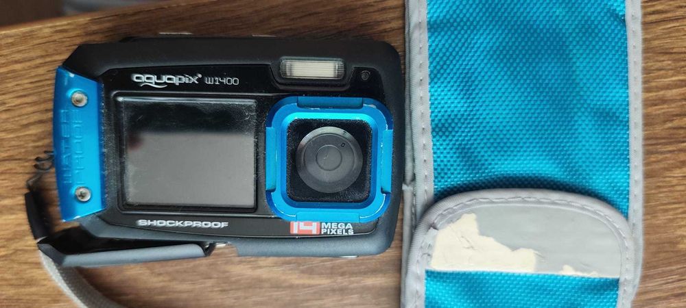 aparat foto AquaPix W1400, Subacvatic, albastru +32GB mSD si Husa