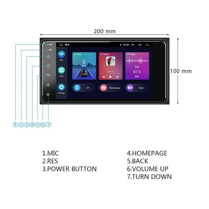 Мултимедия Toyota Corolla Verso и RAV 4 с Android Двоен дин навигация