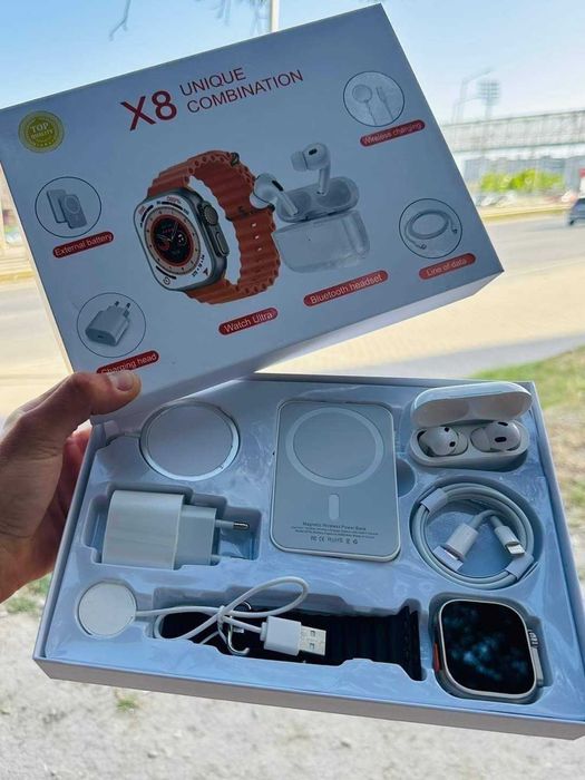 Комплект 8 в 1 с X8 Smartwatch