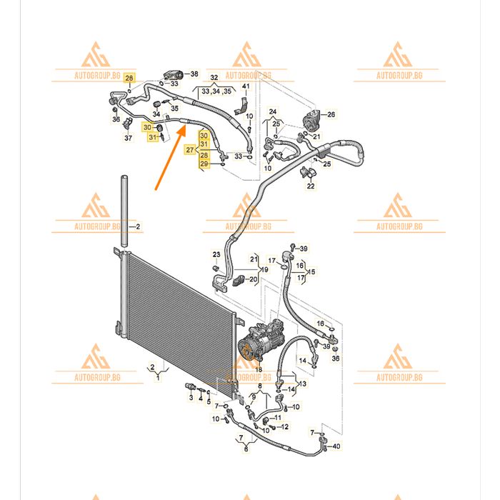 Тръба климатик audi a8 d5 4n - 4n1816736a