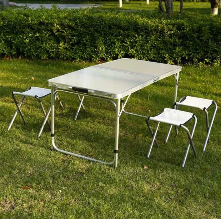 Стол 4 ми стульями-120х60х55 см Туристический складной-55 см Доставка