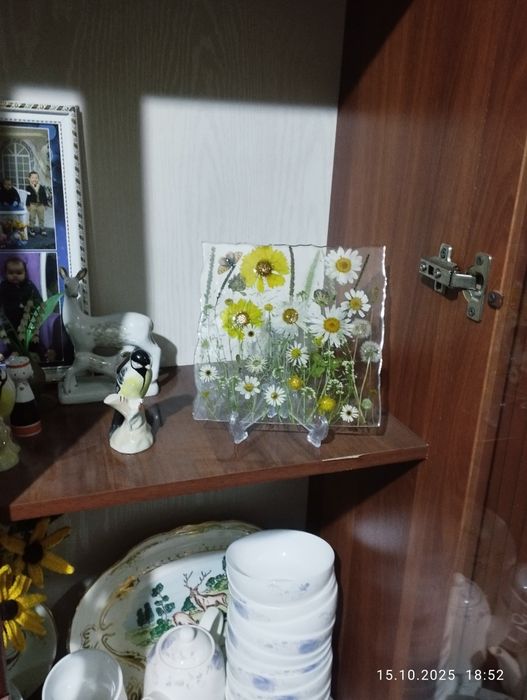 Панно картина из настоящих цветов