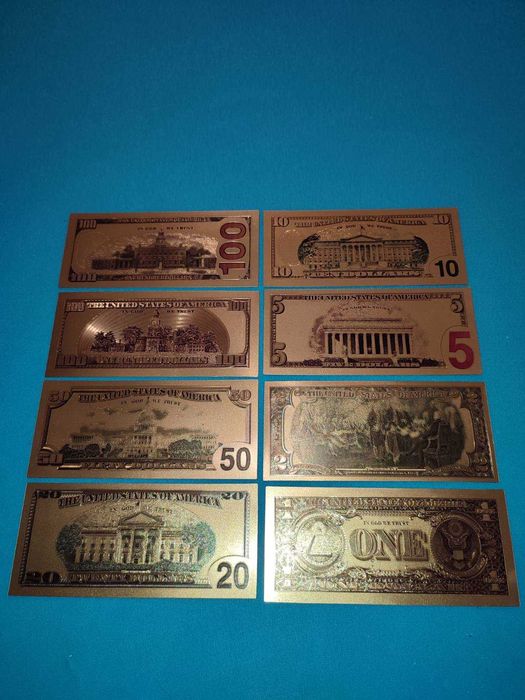 Лот златни банкноти - Долар (САЩ)/ 7 бр
