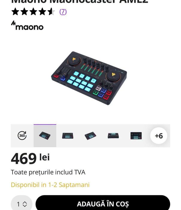 Consola mixer podcast/streaming Maono Ame2 impecabila