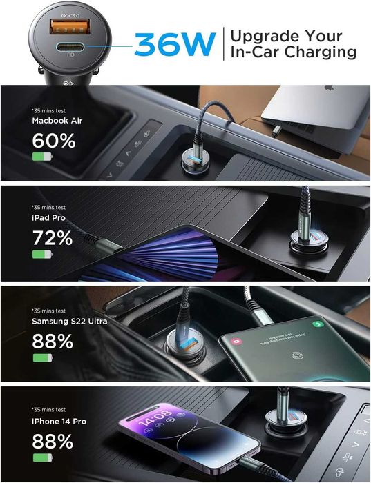 Автомобильное зарядное устройство для телефона Ainope 54W (USBA/USBC)