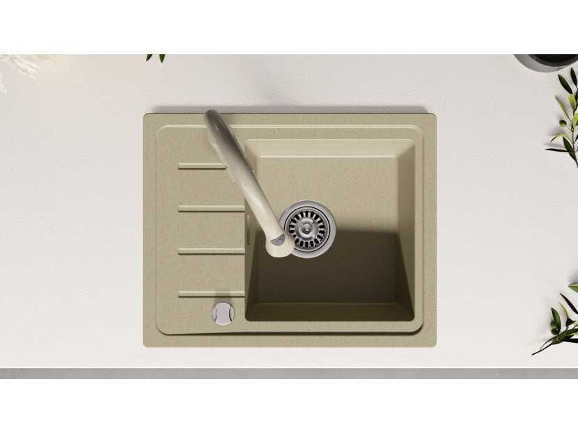 Кухненска Мивка от Гранит  Копенхаген 40 Top 550 x 500 мм - Бежова
