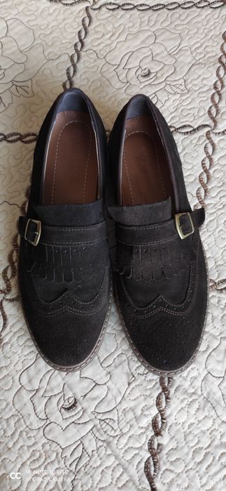 Мъжки мокасинки естествен велур